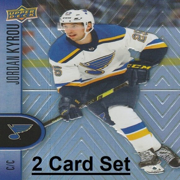 Jordan Kyrou St. Louis Blues NHL Hockey Card Collection - 2 Card Set - Picture 1 of 3